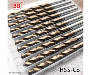 Broca helicoidal de cobalto BB M35 EX HSSCO HSSE Metal aluminio cobre acero inoxidable herramienta para agujeros de madera titanio 1mm-13mm juego de 5/10 Uds HSS-Co EXTiN