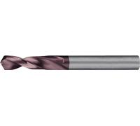 Broca helicoidal DIN 6539, tipo N, con punta de metal duro TiAlN, nominalmente de 11 mm, DIN 6535, extra corta