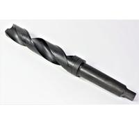 Broca helicoidal HSS, según la norma DIN 345, de 37,5 mm de diámetro, con cono Morse. Broca para metal, acero