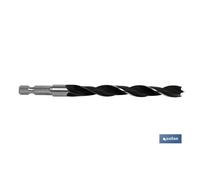 Broca para madera mango hex. 1/4 6 mm