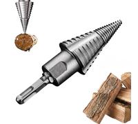 Broca para partir leña Cabezal Atornillador Cónico Resistente en Acero de | Broca para Partir Troncos de Leña para Granja Jardín Exterior Hogar Camping Madera Blanda y