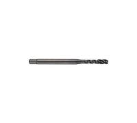 Broca para roscado de máquinas, norma DIN 2184-1C, tipo EX31, rosca UNF 1/4 pulgada x 28, acero rápido HSS-E-PM, refrigerada, longitud 2,5 veces el diámetro, acabado 2B