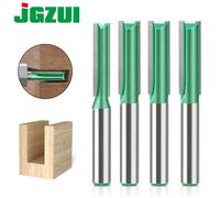 Broca recta de vástago de 3mm-20mm de diámetro y 8mm, broca enrutadora de flauta doble individual de carburo de tungsteno, fresa de madera para herramienta de carpintería