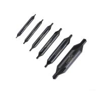 Brocas centrales avellanadas HSS 6PCS de doble extremo con geometría de punta equilibrada para un paseo minimizado y colocación precisa del agujero