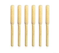 Brocas de afilador de motosierra de 4 mm, 4,8 mm, 5,5 mm con vástago de 3 mm, piedras de molienda galvanizadas para amoladoras de motosierra eléctrica y pulido, paquete de 6 tamaños surtidos (5,5 mm)