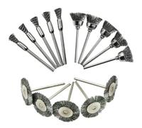 Brocas de cepillo de alambre, Broca de cepillo alambre, juego giratorio muela pulidora, acero, latón, cobre for Dremel(15PCS)