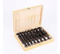 Brocas helicoidales - Juego de brocas - 8 piezas - 14-25 mm - Acero de alta calidad - Para trabajos en madera - Incluye estuche de madera