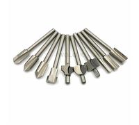 Brocas para enrutador HSS, 10 piezas de 3 mm 1/8 pulgadas de vástago mini para carpintería, juego de herramientas giratorias Dremel Foredom
