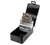 Brocas para metal HSS-Co, de 1.0 a 13.0 mm, juego de 25 unidades.