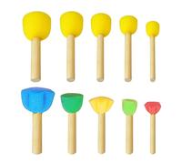 Brocha de esponja de 10 piezas, pincel de pintura creativa, pincel para pintura infantil, pincel de esponja para pintar con rodillo, herramienta de pintura de graffiti