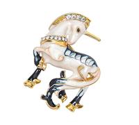 Broche de metal brillante con cierre seguro, decoración de diamantes de imitación para ocasiones especiales y realzador casual, broche de aleación de lujo