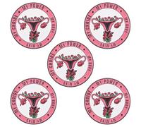 Broche de Útero Floreciente Rosa 5 Piezas en Aleación para Enfermeras