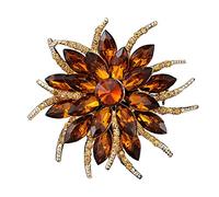 Broche flor broche perla aleación strass broche elegante para d