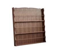 Brochure Display Stand Revistero de 3 bolsillos - Soporte de madera for periódicos, ideal for libros, periódicos, sala de estar, oficina y decoración del hogar. Nogal.