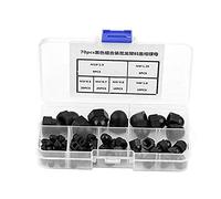 Broco Tuerca Ciega M5 Negro,70pcs M3 / M4 / M5 / M6 / M8 / M10 Nylon tuerca ciega Kit cúpula del cabezal Cap tuercas hexagonales (Negro)