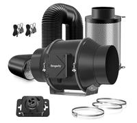 Brogachy 150mm Kit Combinado de Filtro de Ventilador de conducto 688m³/h,Trifásico EC Motor con controlador de velocidad Extractor de Aire,hidropónicos Crece Sistema de ventilación de Tienda.