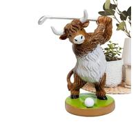 brooksnaji Cow Figurine Statue - Hand Painted Resin Desktop Home Decoration