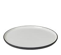 Broste Copenhagen 14531561 - Plato de postre (cerámica), color marrón y blanco