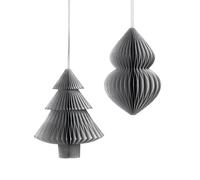 Broste Copenhagen 2 Adornos de navidad o de árbol Christmas mix Silver