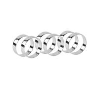 Broste Copenhagen 6 Anillos servilleteros Ring Silver finish