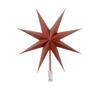 Broste Copenhagen 70080491 Top Star Pompeian - Punta para árbol de Navidad (30 cm), Color Rojo