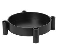 Broste Copenhagen 71178025 Silke - Plato para Velas (32 x 8 cm), Color Negro