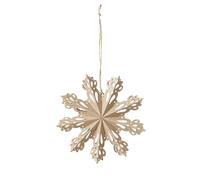 Broste Copenhagen Adorno de navidad Snowflake natural Ø15 cm