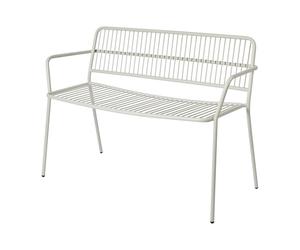 Broste Copenhagen Banco con reposabrazos Eden Beige grey