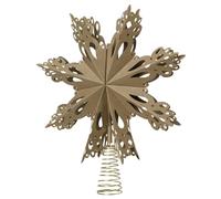Broste Copenhagen Christmas Star 70080347 - Punta para árbol de Navidad, Papel en Color marrón Natural, 30 cm, 70080347