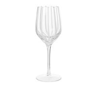 Broste Copenhagen Copa de vino blanco Stripe 35 lear-white stripes