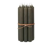 Broste Copenhagen Juego de 10 velas gris-verde