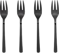 Broste Copenhagen, juego de 4 tenedores para pastel, modelo HUNE, titanio, color mate.