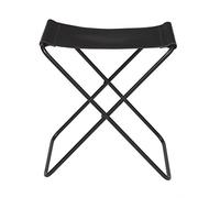 broste Copenhagen NOLA Silla Plegable, aleado Piel Aleación de Acero, Negro, B39 x L31 x H45 cm