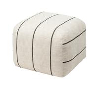 Broste Copenhagen Puf Sigrid Light beige-black. 50x50 cm