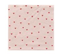 Broste Copenhagen Servilletas Amor 33x33 cm. 20-pack Soft pink-red