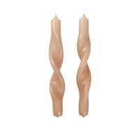 Broste Copenhagen Set de 2 velas en espiral Twist twisted candles 23 cm Walnut