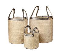 Broste Copenhagen Set de 3 cestas Lykke Natural-black