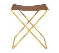 Broste Copenhagen Taburete Nola cuero Harvest gold