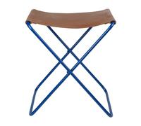 Broste Copenhagen Taburete Nola cuero Intense blue
