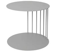 broste Copenhagen Tone - Mesa Auxiliar de Acero, Color Gris, 40 x 36 cm