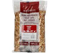 Browin® Fichas de incienso de cereza 450 g 780832 | Madera ahumada 6-8 mm para carne y pescado | Virutas para ahumar y asar | Fichas para ahumar, parrilla de gas y barbacoa