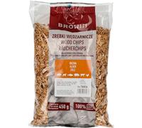 Browin® Räucherchips Erle 450 g 780836 | Madera para ahumar de 6-8 mm para carne y pescado | Virutas de ahumado para ahumar y asar | Chips para ahumar para ahumadores, parrillas de gas y barbacoa