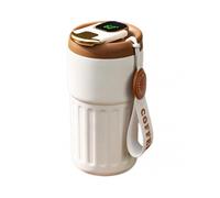 (Brown) Insulated Travel Coffee Mug Reusable Leakproof Coffee Cup for Camping Picnic