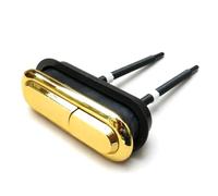 BRRNOO Botón de Descarga Doble para Inodoro, Dorado, Ovalado, 10.5 X 8.6 Cm | Material ABS, Adaptación para Tanque de Baño, Control de Ahorro de Agua, Acabado Electroplateado, Compatibilidad con Válvulas