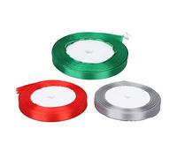 Brrnoo Cinta de Organza y Satén, Rollos de Cinta Decorativa, 3 Piezas 9 Mm X 66 M, for Decoraciones de Boda y Ramos