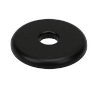 BRRNOO Embellecedor Dividido para Tubería, Tapa Adhesiva Redonda para Huecos DN20 for Baño Cocina Balcón, Cubierta para Tubería con Pintura a Baja Temperatura (BLACK)