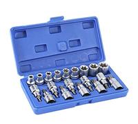 BRRNOO Juego Completo de 19 Piezas de Brocas Hexagonales de Acero para Aplicaciones Macho Hembra para Reparaciones de Automóviles