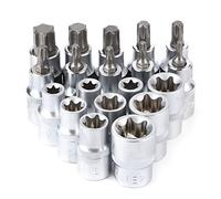 Brrnoo Kit de Puntas con Casquillo Hexagonal Drive Star, 19 Uds., Acero de para Pernos Macho y Hembra para Reparaciones de Automóviles, Proyectos de Bricolaje