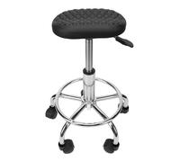 Brrnoo Taburete Rodante para Pedicura, Taburete Giratorio de 360 Grados de Ajustable para Salón de Uñas con Asiento y Superficie de Cuero PU para Pedicura en el Hogar