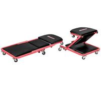 Brüder Mannesmann M00357 - Tabla de Montaje con Ruedas ergonómicas Acolchadas, 6 Ruedas giratorias para una Gran Movilidad, Taller, Garaje y reparación de vehículos
